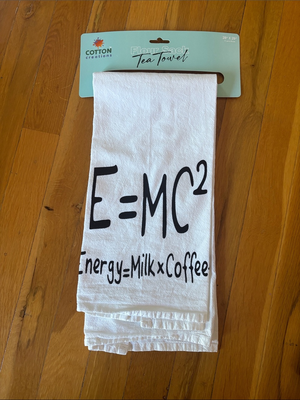 White E=MC² Tea Towel - Kitchen Linen